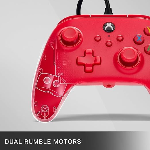 Mando con cable PowerA para Xbox - Rojo, gamepad, controlador para videojuegos cableado, controlador para juegos, image number null