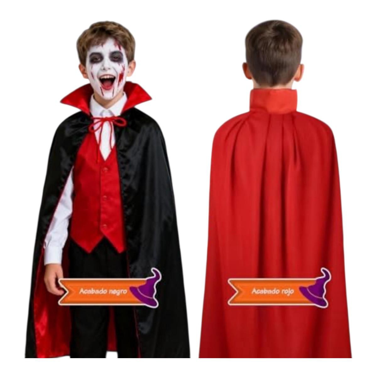 Capa Reversibles Vampiro Accesorio Cosplay Disfraz Halloween image number null