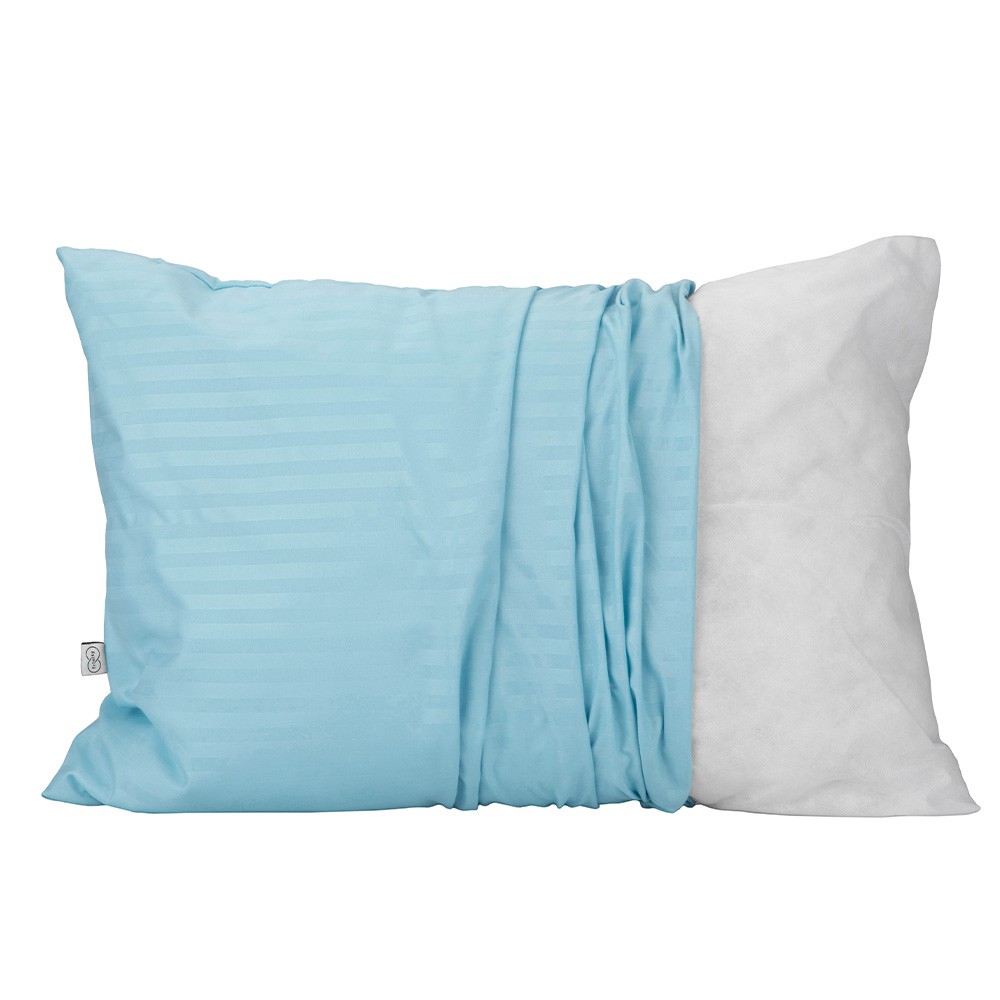 Protector de Colch&oacute;n UltraSoft Spring Air Queen Size + S&aacute;banas Basic Azul Acero + 2 Almohadas Trinity image number null