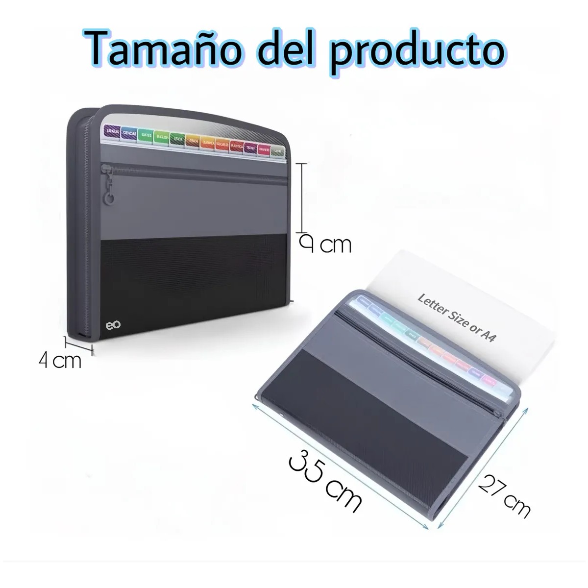 Carpeta Archivero Folder Documentos Legal Ejecutiva Escolar Gris image number null