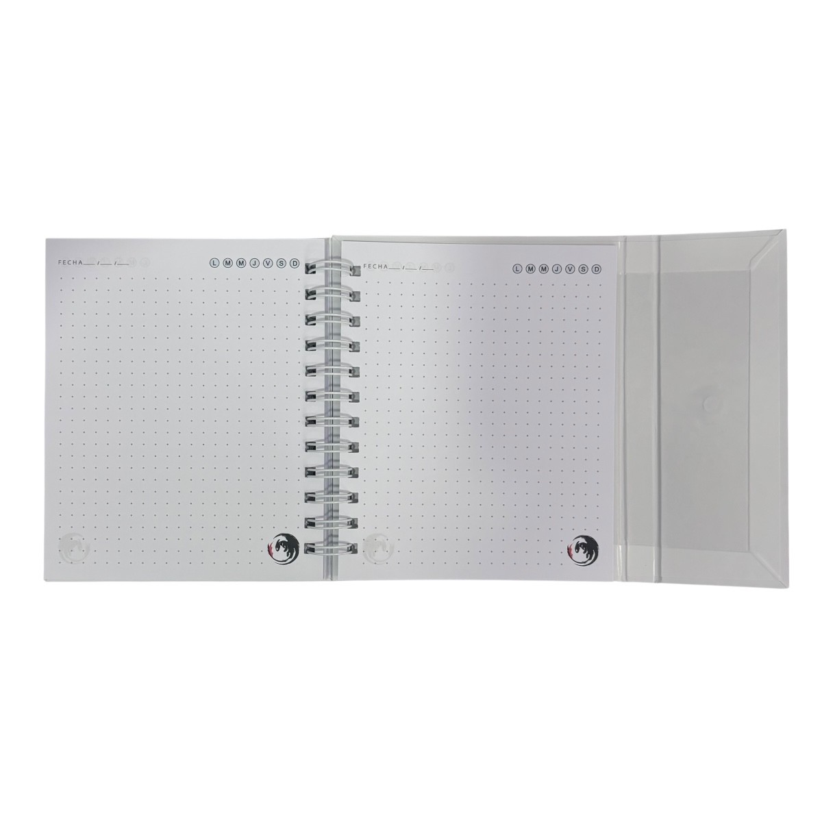 Libreta de tapa dura laminado liso con espiral met&aacute;lico en la lateral con solapa protectora, Drag&oacute;n Chimuelo image number null