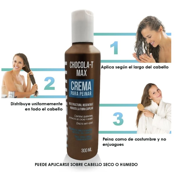 Crema Para Peinar Nefertiti Hidrataci&oacute;n Chocola-t Max 300 Ml image number null