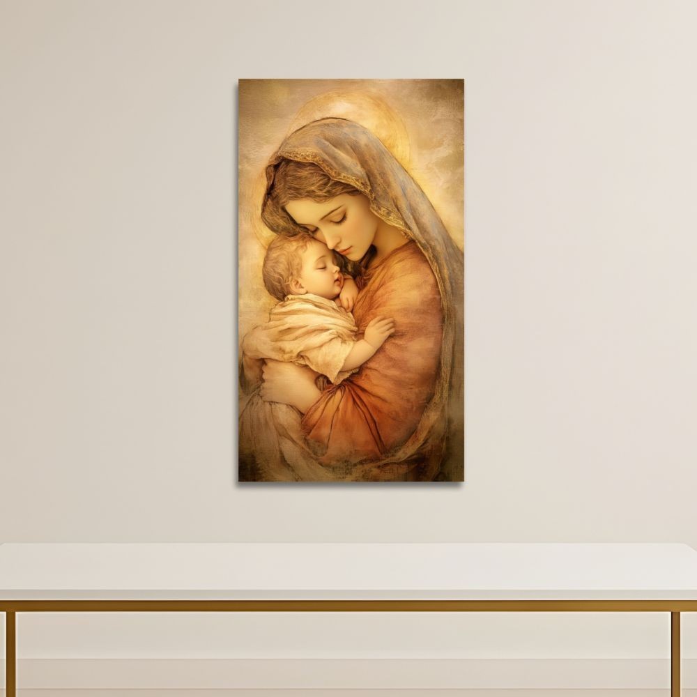 Cuadro Decorativo Religioso 40x60cm Divina Maternidad image number null