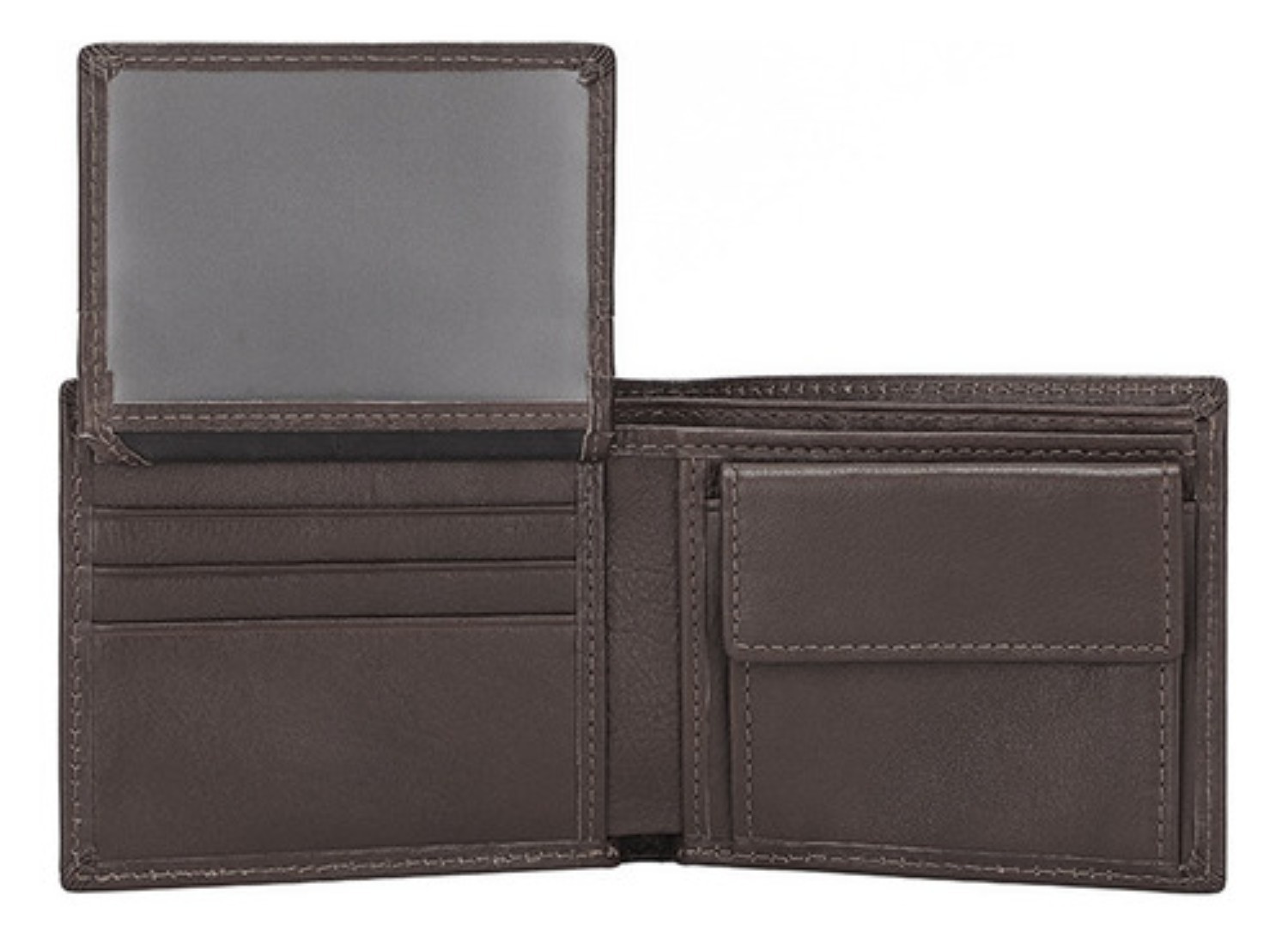 Carteras Para Hombre Billetera Genuina Monederos Caballero Marron Oscuro image number null