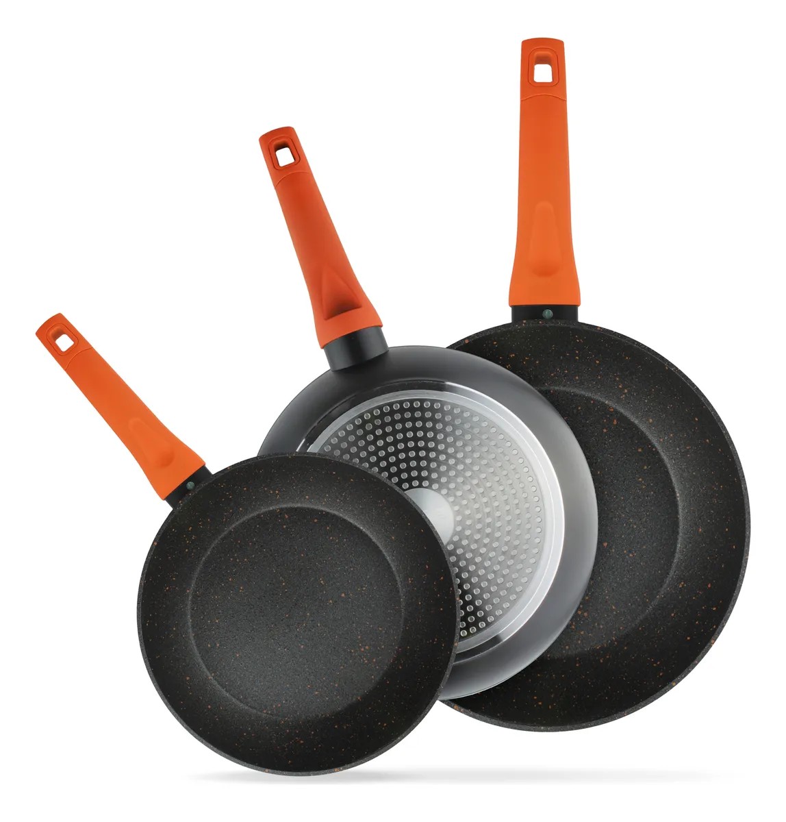 Juego De 3 Sartenes Antiadh Forjado 23, 25 Y 29cm - Fde02090 image number null