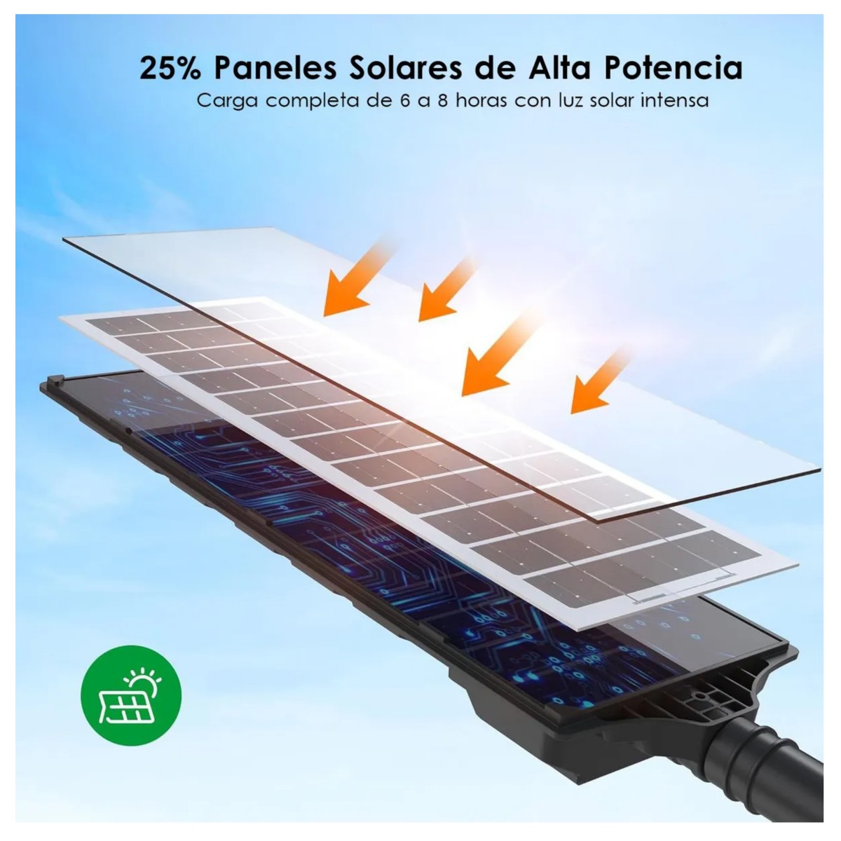 L&aacute;mpara Solar 120 Led Iluminaci&oacute;n De Pared Exterior Jard&iacute;n, Negro image number null