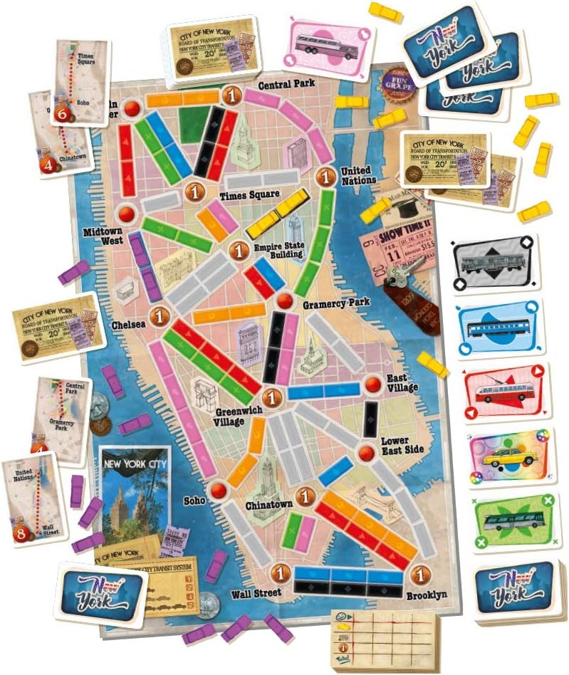 &iexcl;Aventureros al Tren! Nueva York en la d&eacute;cada de 1960 Espa&ntilde;ol Juego de 2 a 4 Jugadores image number null