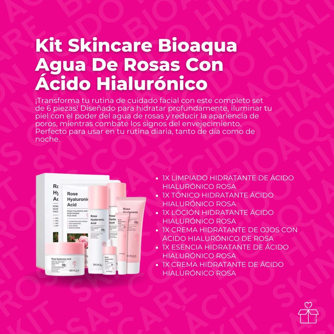 Set 6 Piezas Bioaqua Skincare Con Extracto De Rosas image number null