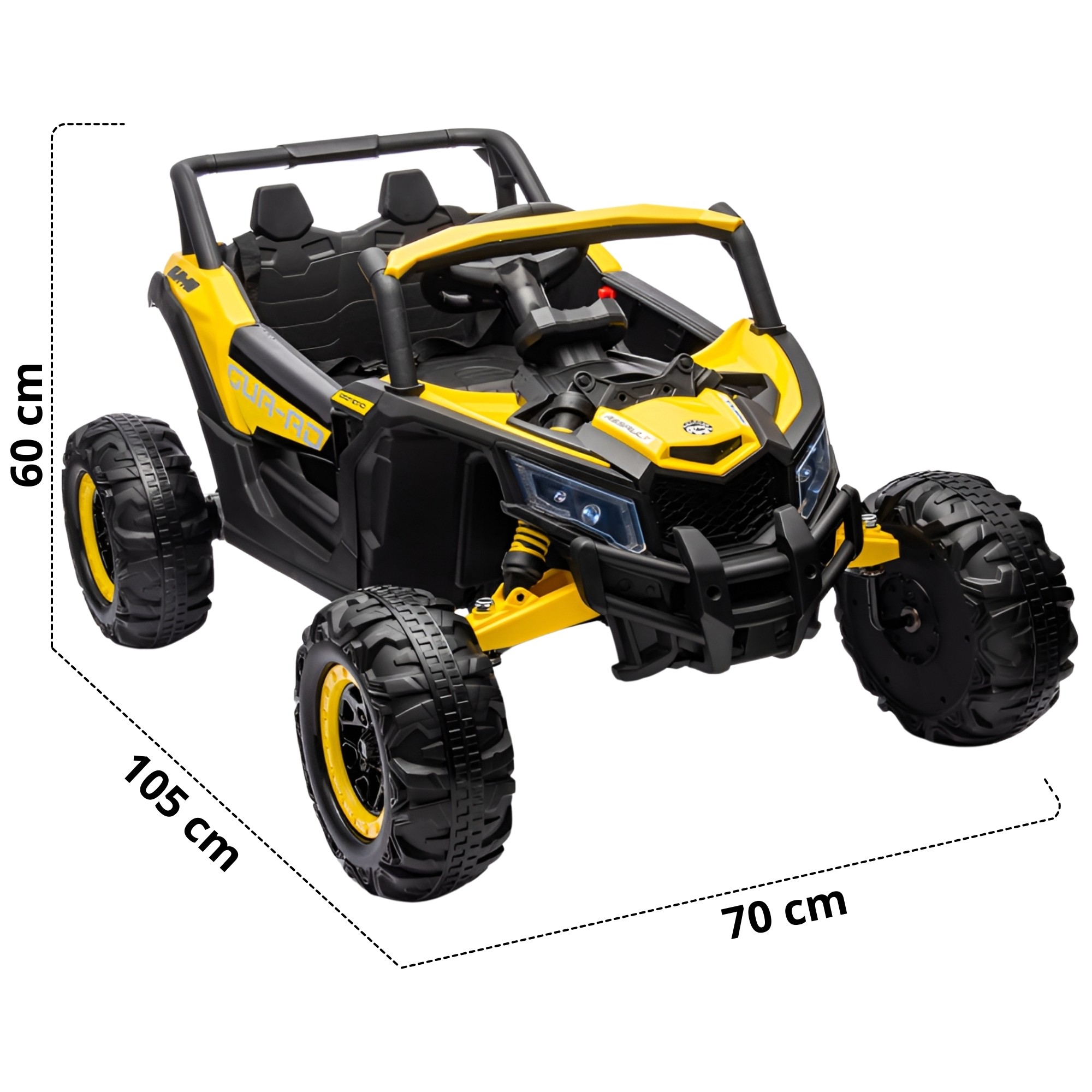 Montable Electrico para Ni&ntilde;os Recargable Control Remoto 12v - Amarillo image number null
