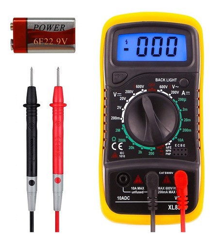 Multimetro Digital Lcd Voltimetro Amperimetro Ac/dc Xl830l. image number null