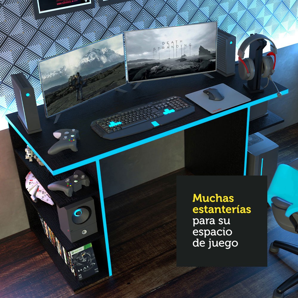 Madesa Escritorio Gamer Para Computador Negro/Azul image number null