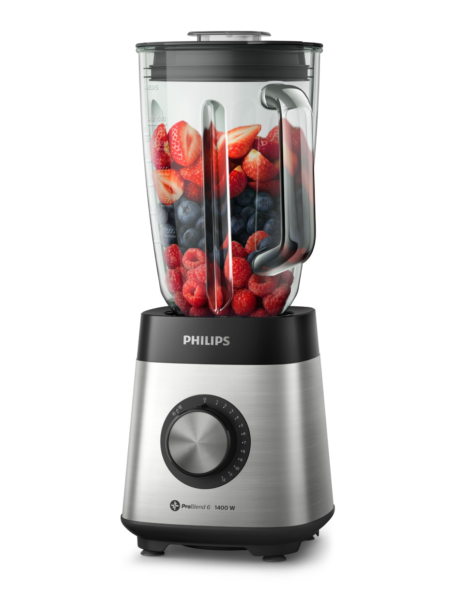 Licuadora Philips Serie 5000 de 1400 W con Jarra de Vidrio - HR2244/91 image number null