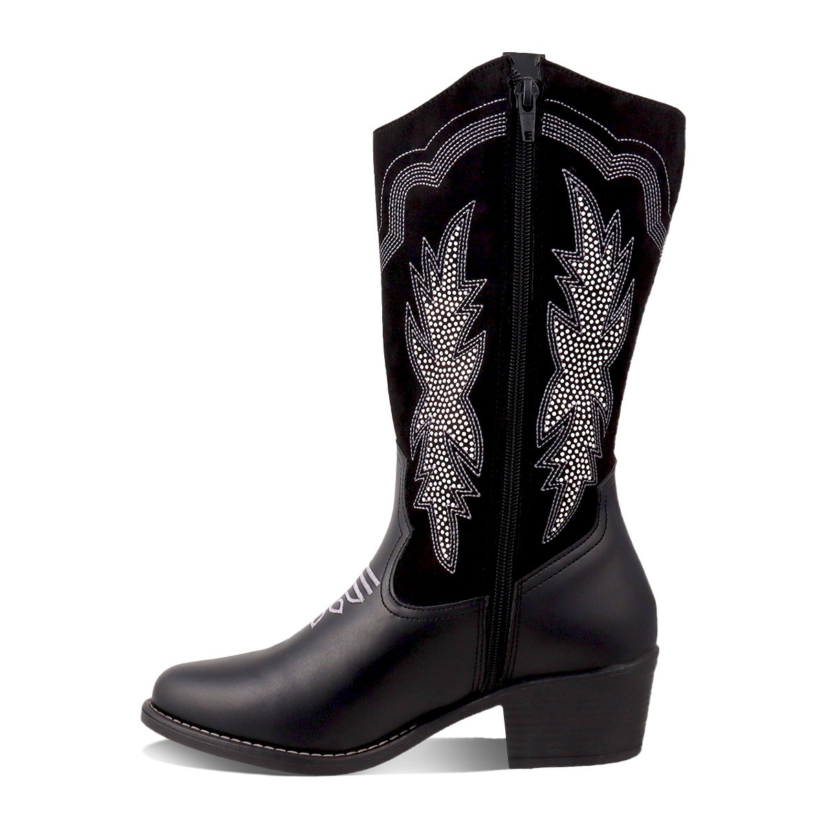 Bota Vaquera para Dama Dominiq Mod. 21151 Bordado y Estoperoles image number null