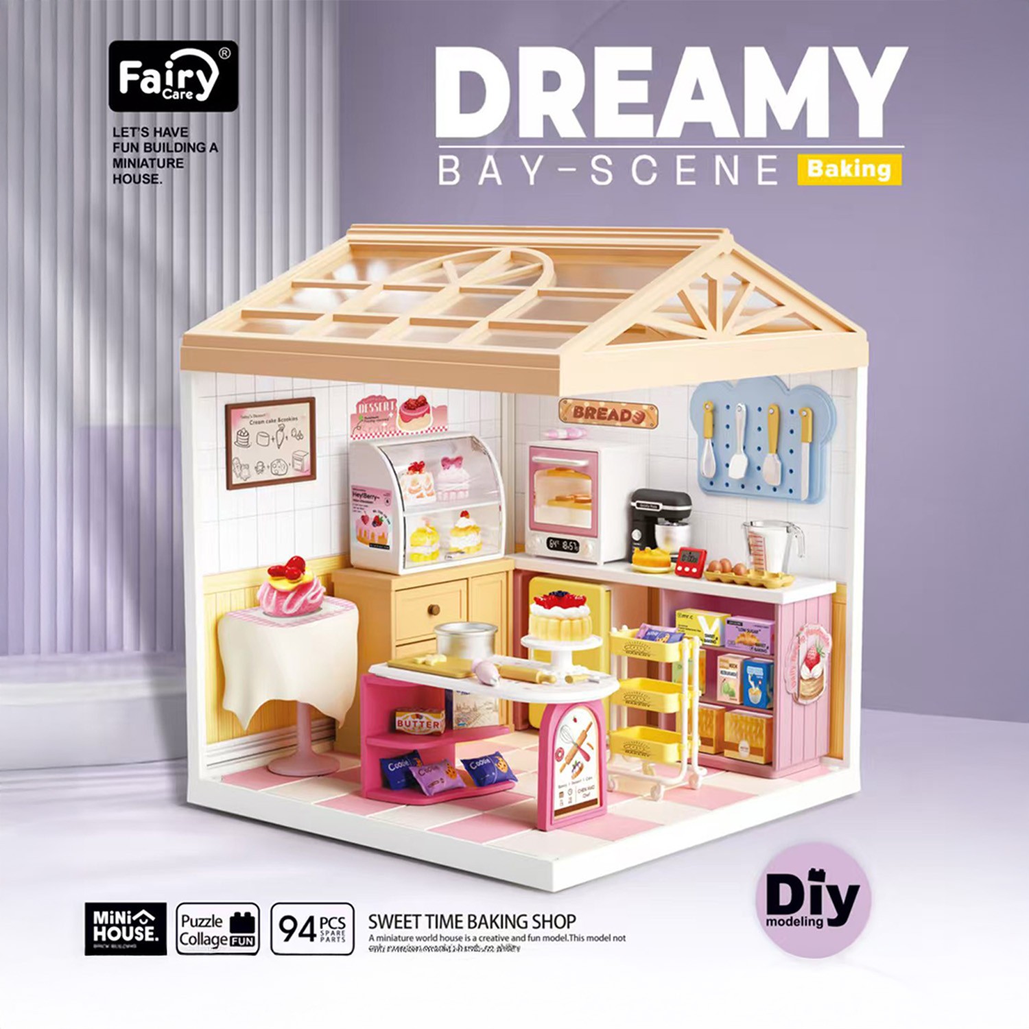 Juguete Panader&iacute;a en Miniatura con Pasteles, Muebles, Accesorios y Efecto de Luz Nocturna image number null