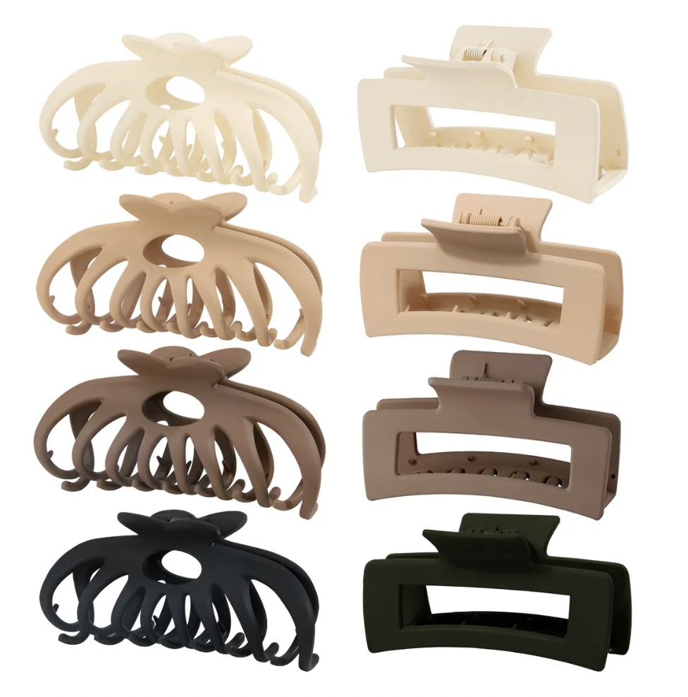 Pinzas Para Cabello Broches Cabello Grande Mujer 8 Pzs image number null