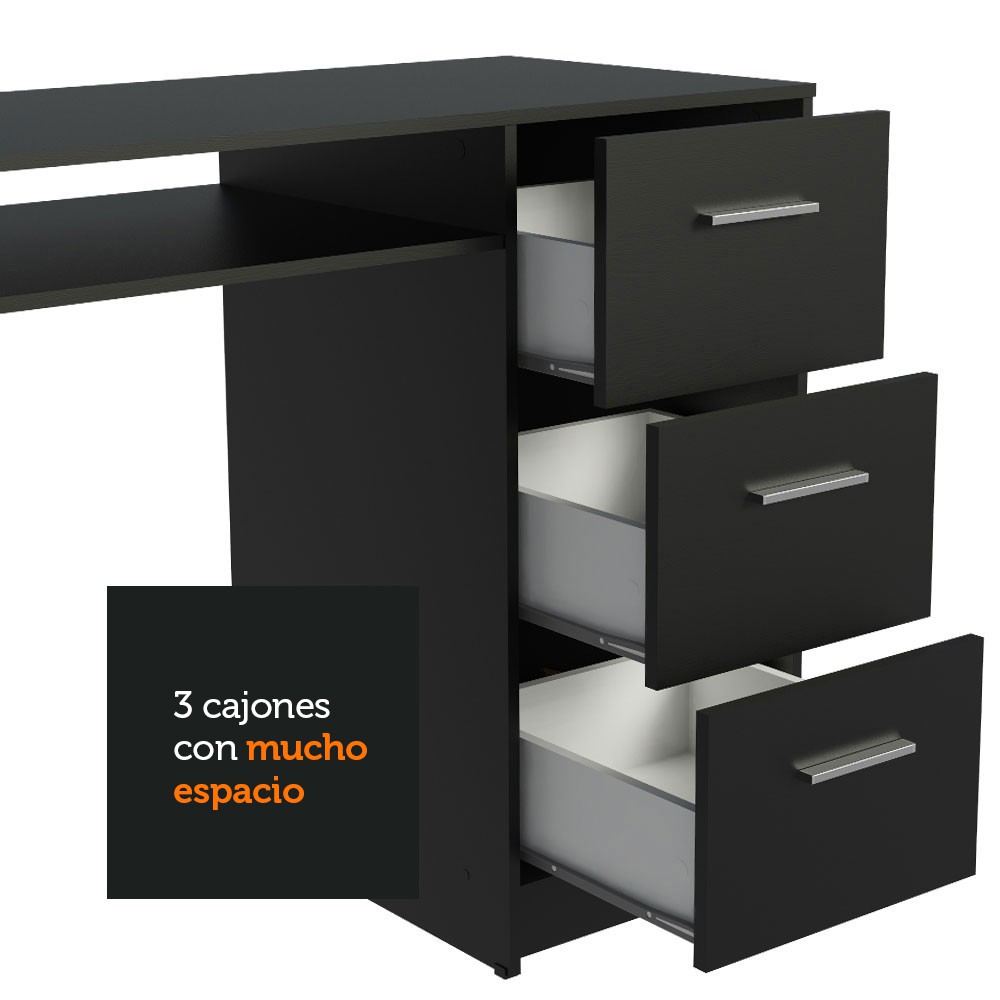 Escritorio para Computadora Madesa 3 Cajones y 1 Puerta NN image number null