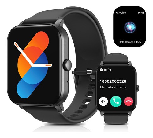 Smartwatch 1,85'' Reloj Inteligente Bluetooth Llamada Ip68 negro image number null