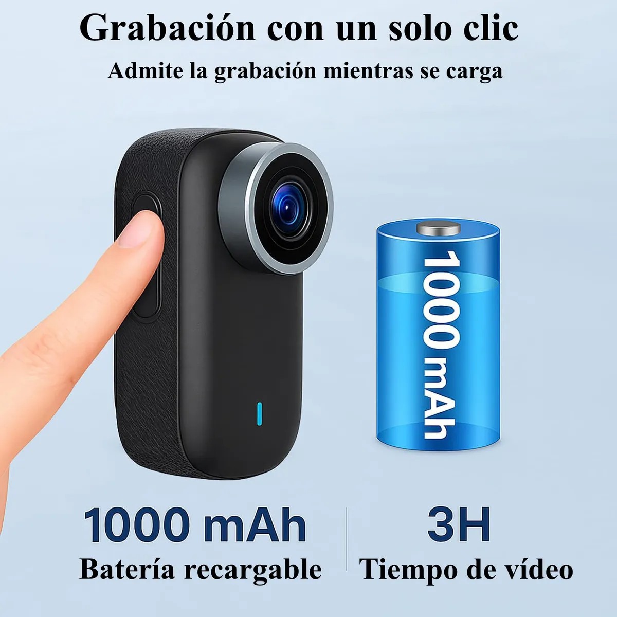 4k C&aacute;mara De Acci&oacute;n Mini C&aacute;mara Corporal Impermeable Deportiva Wifi C&aacute;mara V&iacute;deo,Battery 1000mah,Mini c&aacute;mara image number null