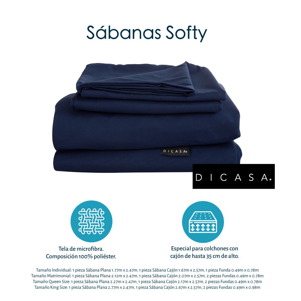 Edred&oacute;n Matrimonial Dicasa Couzy Rojo-Azul+ S&aacute;banas Softy + Protector Ultra + Almohada 2-Pack image number null
