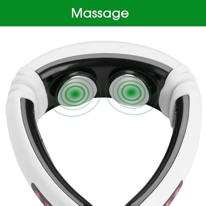 Masajeador El&eacute;ctrico De Pulso Para El Cuello, Masajeador Cervical Inteligente Multifunci&oacute;n Para Relajar El Cuello, Los Hombros Y La Espalda, Masajeador Muscular De 16 Grados De Fuerza Para Relajar. image number null