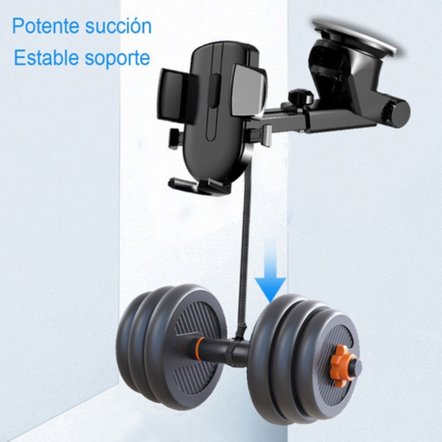 Soporte Para Tel&eacute;fono Para Coche Estable Antichoque Negro image number null