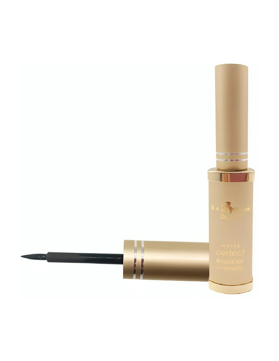 Delineador L&iacute;quido Italia Deluxe Dorado Mate Hipoalerg&eacute;nico Waterproof image number null