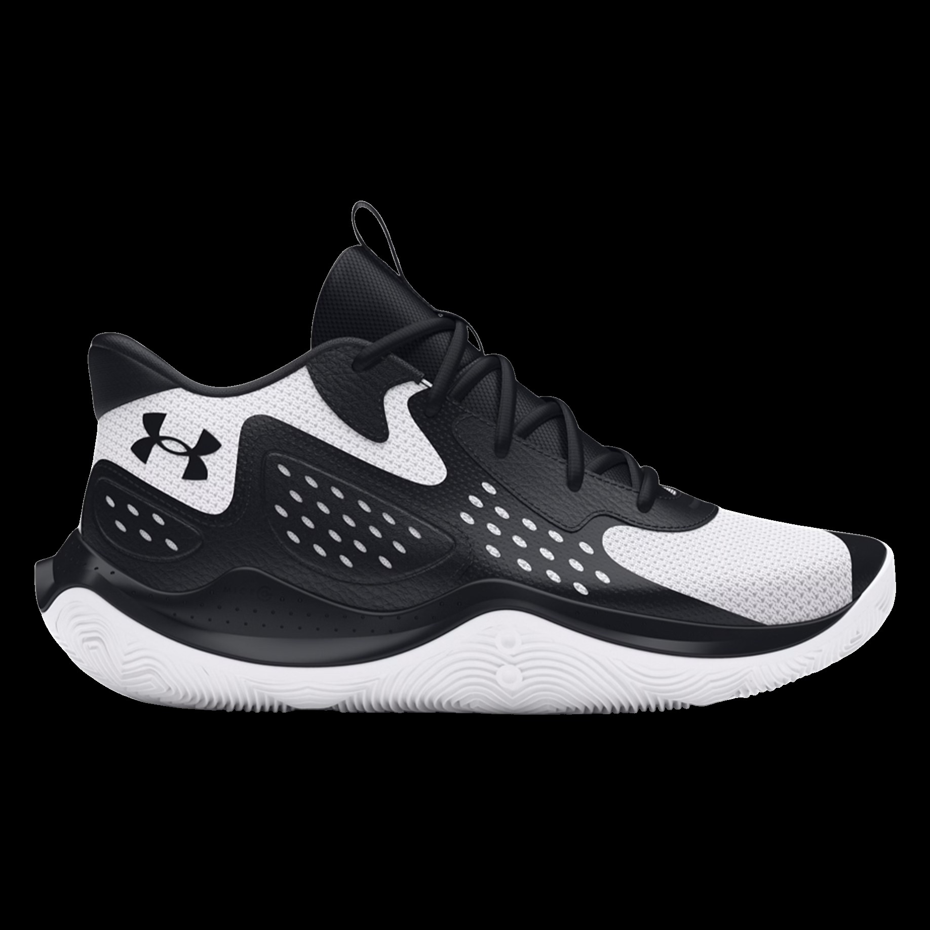 Tenis Bota Under Armour Jet23 Negro Blanco Original para Hombre image number null