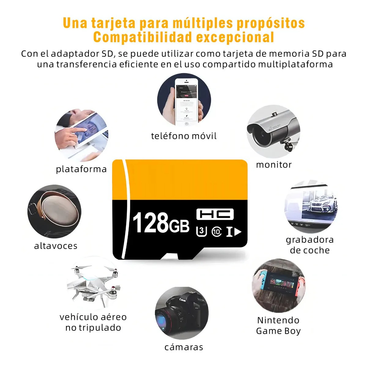 Par Tarjetas 128GB 80MB/s para Video 4K C&aacute;maras image number null