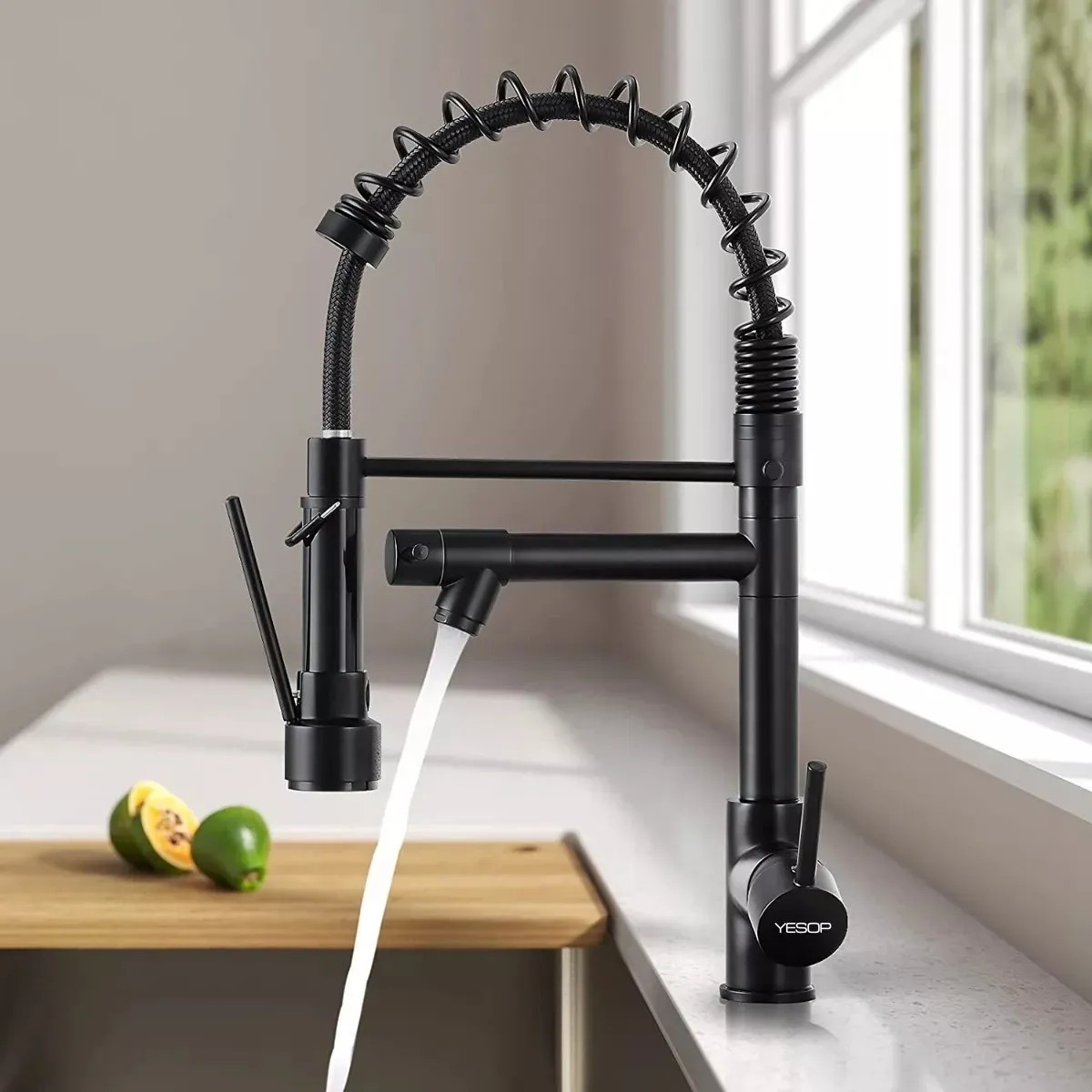 Grifo Monomando Fregadero Llave Mezcladora Para Cocina Negro image number null