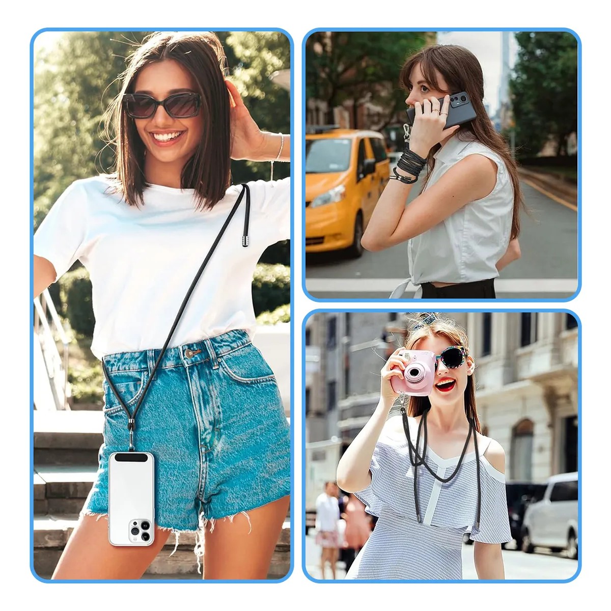 Kit 8pzs Colgantes Y Correas Celular Cuerpo Moda Ajustable image number null