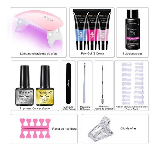 Kit De Esmalte De Gel Con L&aacute;mpara, Base, Brocha, 13 Piezas image number null