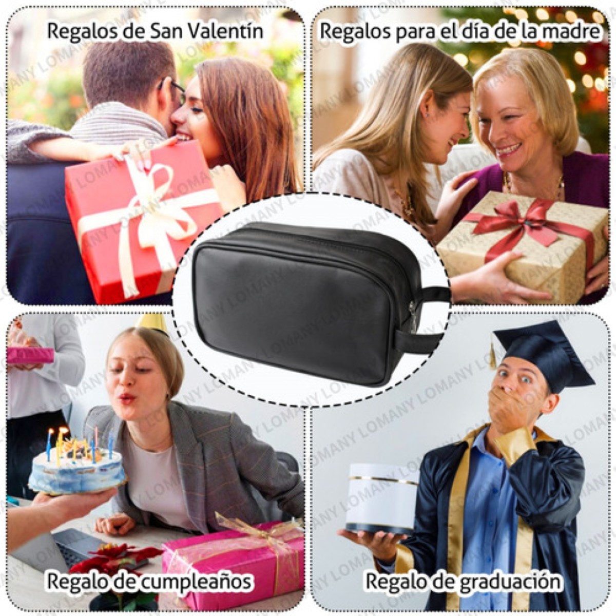 Sobaquera Neceser De Viaje Para Caballero Negro image number null