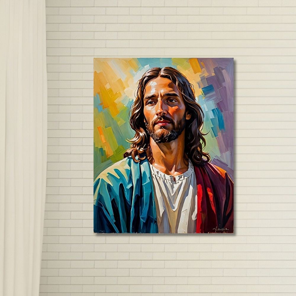 Cuadro Decorativo Religioso 40x60cm Jes&uacute;s Pop Art image number null