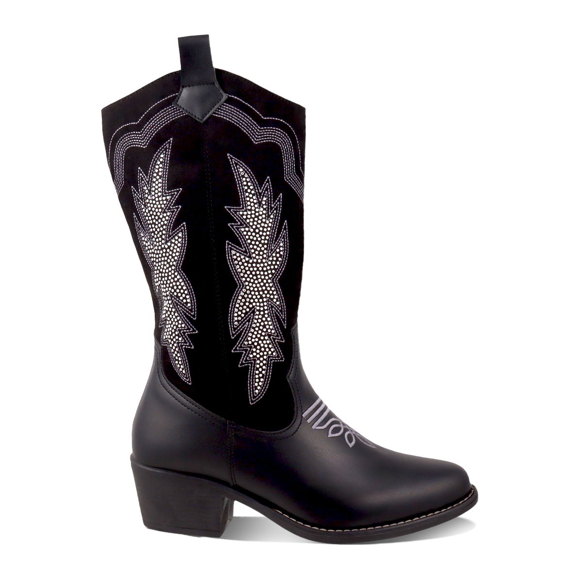 Bota Vaquera para Dama Dominiq Mod. 21151 Bordado y Estoperoles image number null