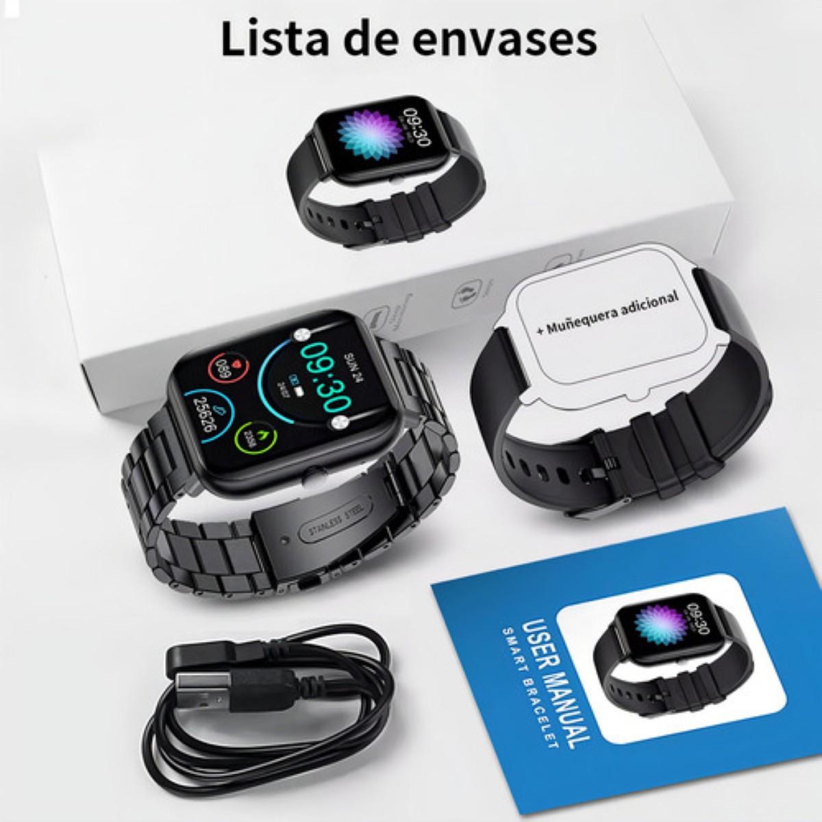 Reloj Inteligente Bluetooth Llamada Negro image number null