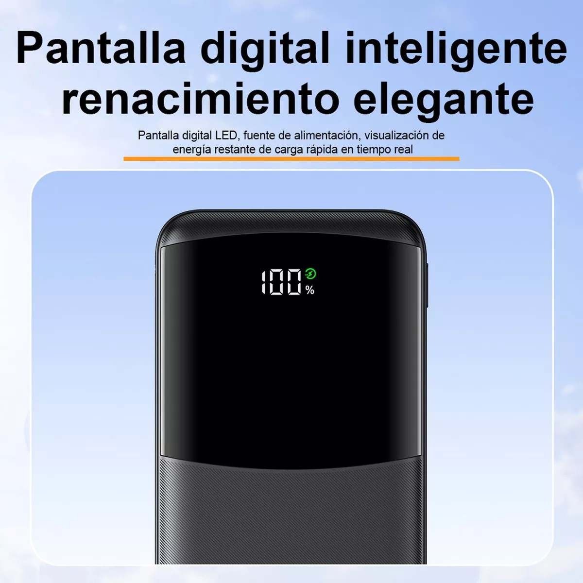 Power Bank Ultradelgado Port&aacute;til 10000mah 22.5w Carga R&aacute;pida negro. image number null