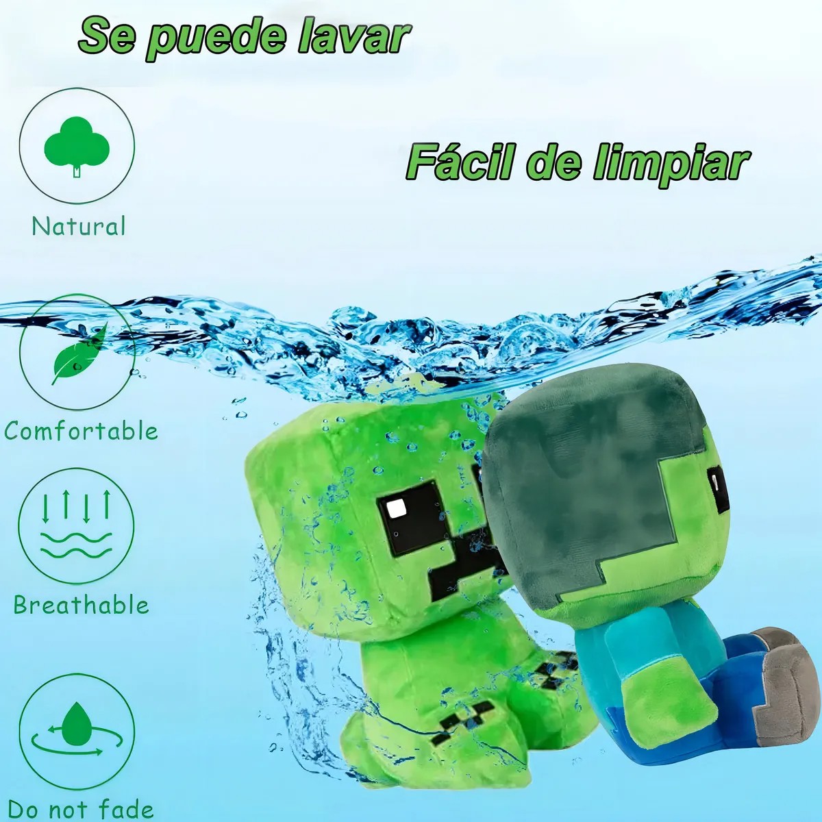 2piezas De Creeper Minecraft Calidad Superior Peluche image number null