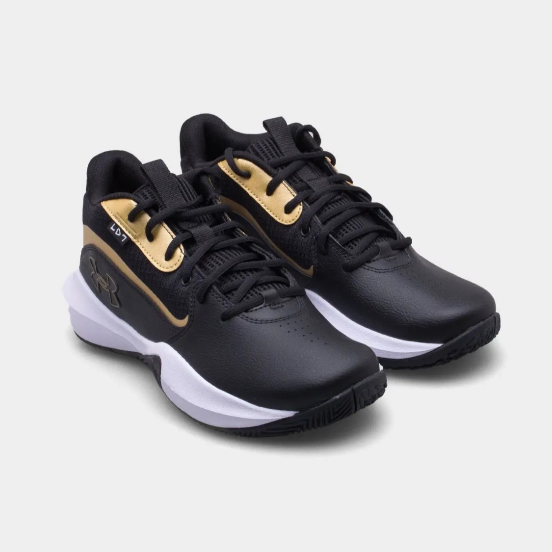 Tenis Under Armour Lockdown Negro Dorado Original Para Hombre image number null