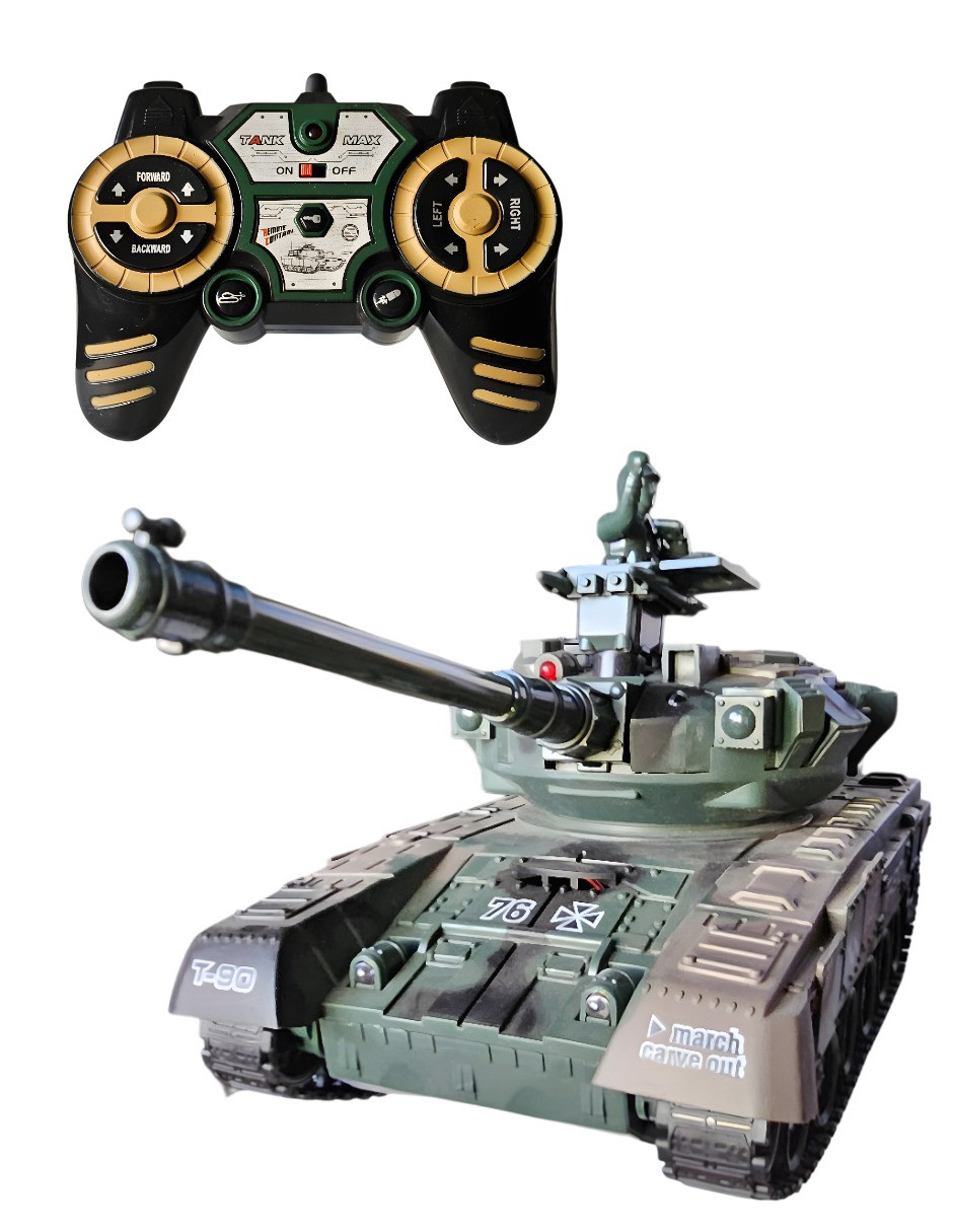 Tanque Control Radio Militar Juguete De Bolitas De Hidrogel Color Verde image number null