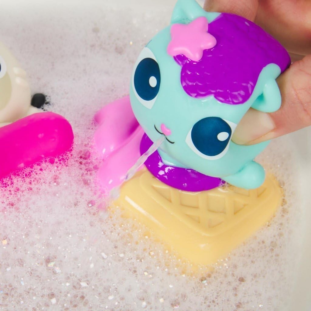 Gabby's Dollhouse Cat Bath Squirters, Mercat y Pandy Paws Juguetes Flotantes Ba&ntilde;o image number null