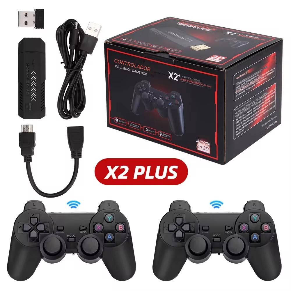 Consola retro 64gb juegos video juegos 2 controles HDMI reproductor de juegos 3D HD inal&aacute;mbrico. image number null