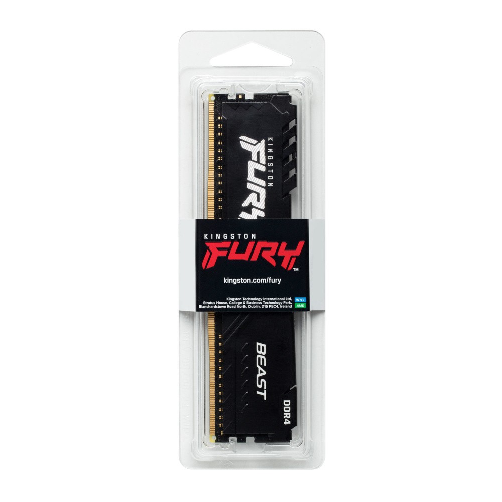 Memoria RAM Kingston FURY Beast Black DDR4, 3200MHz, 16GB, CL16, XMP image number null
