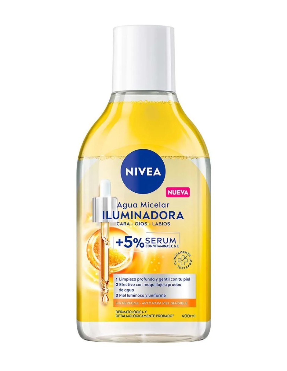 Nivea agua micelar iluminadora 400 ml limpia e hidrata d&iacute;a/noche todo tipo de piel image number null
