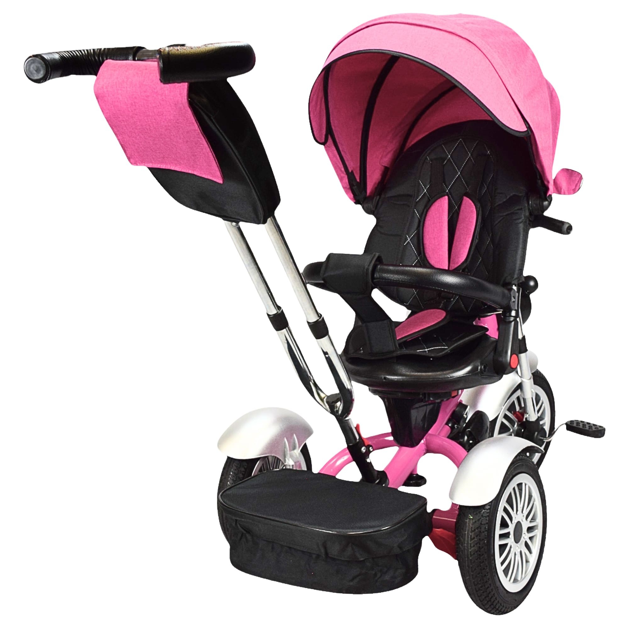 Triciclo para Ni&ntilde;os Reclinable Giratorio 360 Sonido Llanta Goma - Rosa image number null