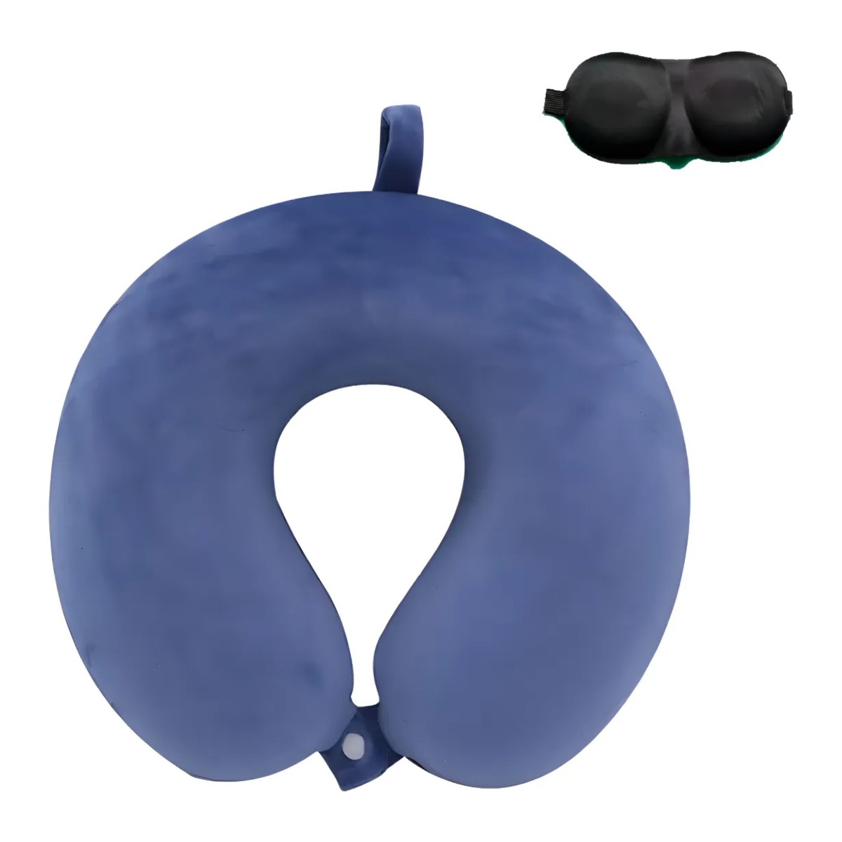 C&oacute;modo Coj&iacute;n Para El Cuello Almohada De Espuma Viscoel&aacute;stica Azul image number null