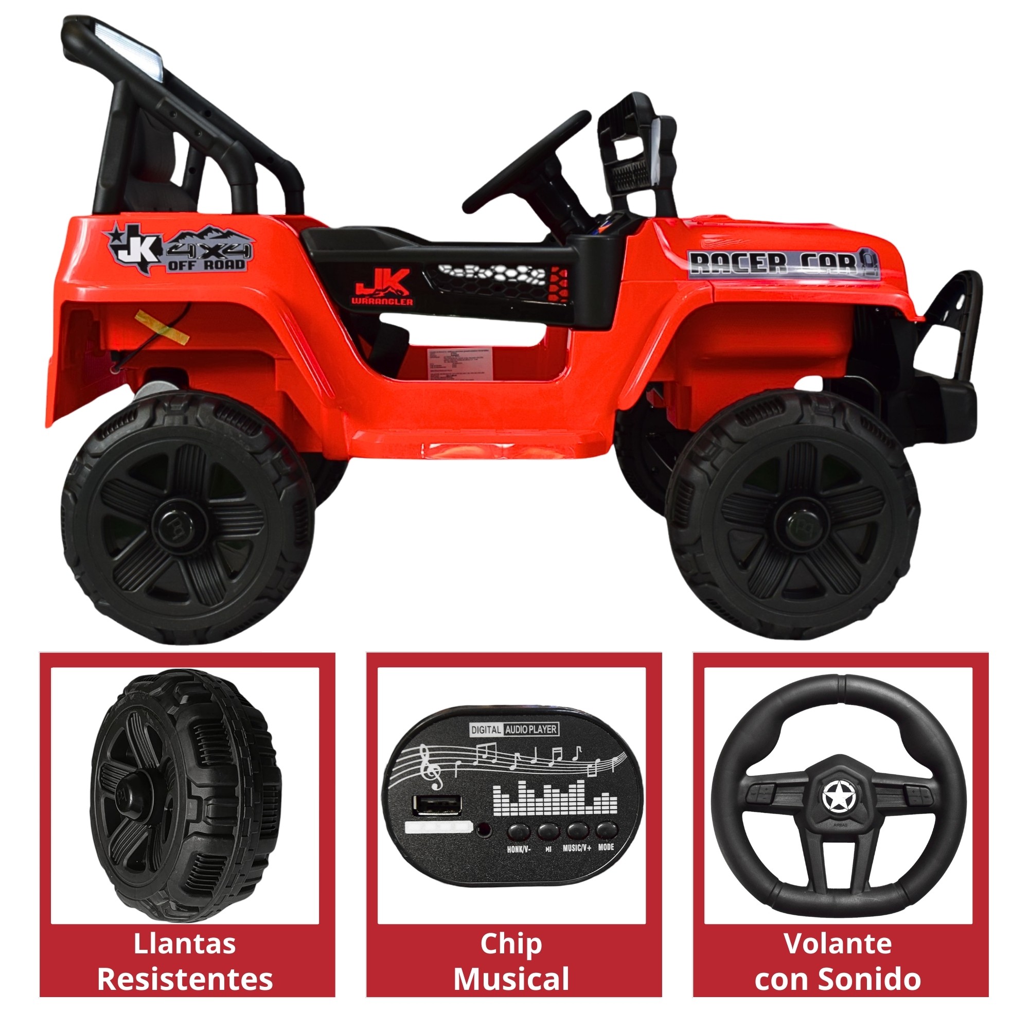Camioneta Montable Electrica para Ni&ntilde;os Control Remoto 12v - ROJO image number null