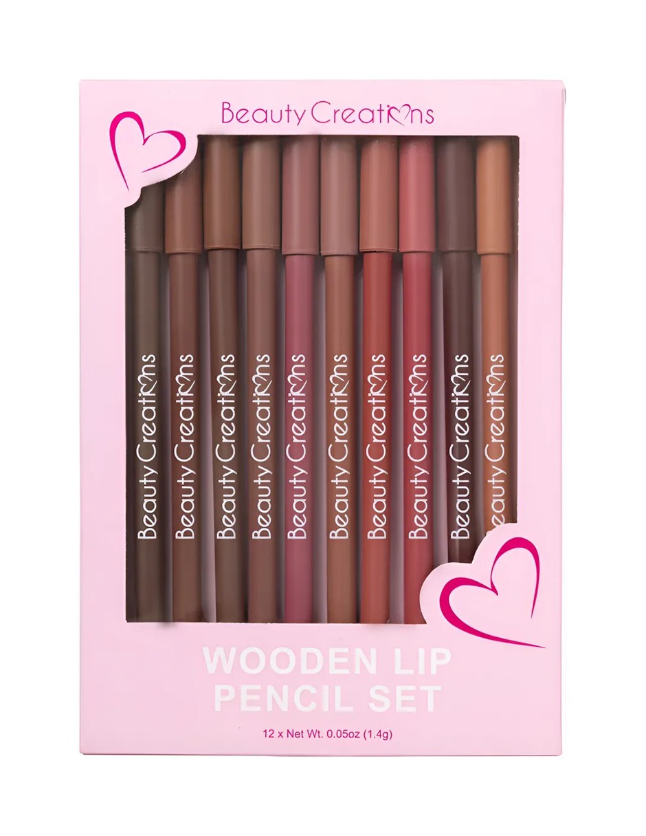 Beauty Creations - Set 12 Delineadores Wooden Lip Pencil Variado image number null