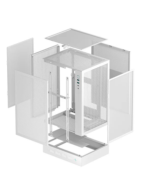 Gabinete DeepCool CH170, Midi-Tower, Mini-ITX, USB 2.0/3.0, sin Fuente, sin Ventiladores Instalados, Blanco image number null