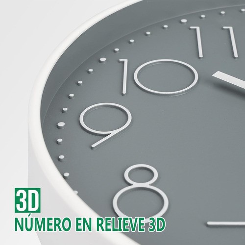 Reloj De Pared 30 cm Moderno Cuarzo Silencioso Dormitorio Y Sal&oacute;n. image number null