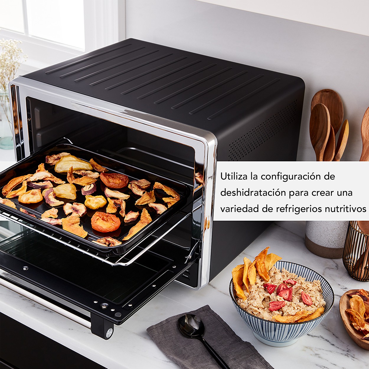 Horno El&eacute;ctrico de Mesa KitchenAid KCO224LBM con Freidora de Aire y Sonda de Temperatura image number null